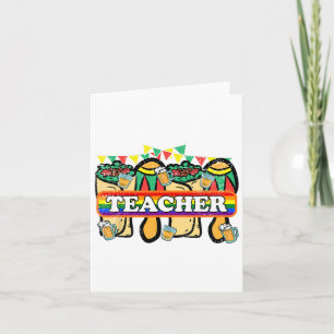 Gay Teacher Cinco De Mayo Lgbt-q Pride Mexican Fie Card
