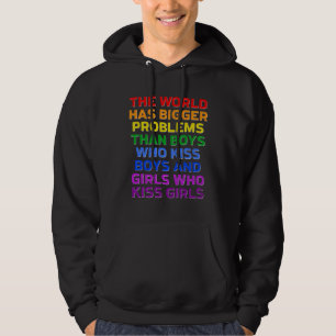 Gay The World Has Bigger Problems Rainbow LGBT Pri Hoodie