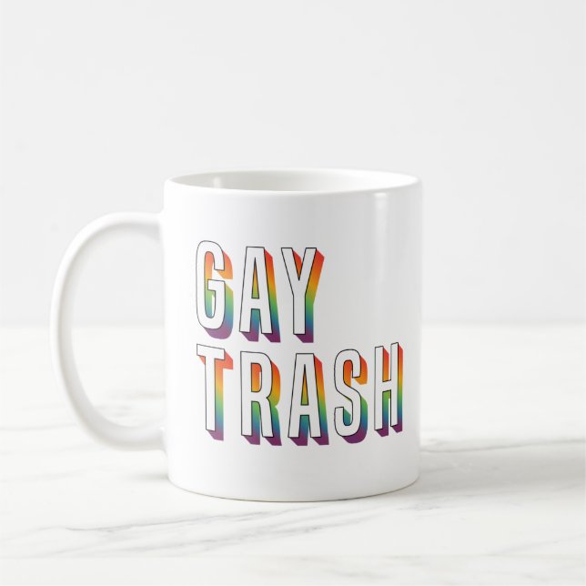 Gay Trash Coffee Mug (Left)