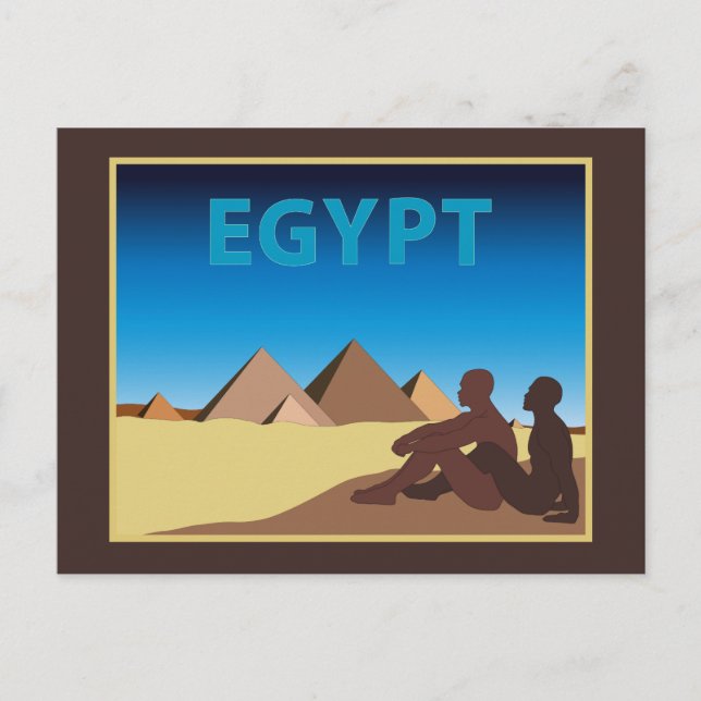 Gay Travel Poster Egypt Postcard (Front)