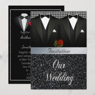 Gay Tuxedo Wedding Invitation