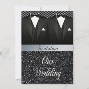 Gay Tuxedo Wedding Invitation