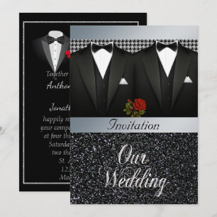 Gay Tuxedo Wedding Invitation