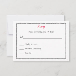 Gay Tuxedo Wedding Invitation Response Card