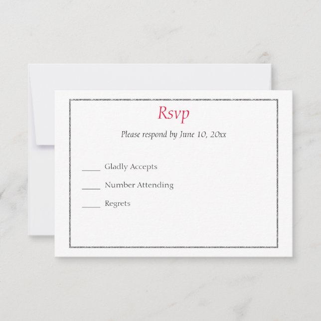 Gay Tuxedo Wedding Invitation Response Card (Front)