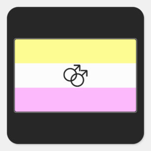 Gay Twink Pride Flag Square Sticker