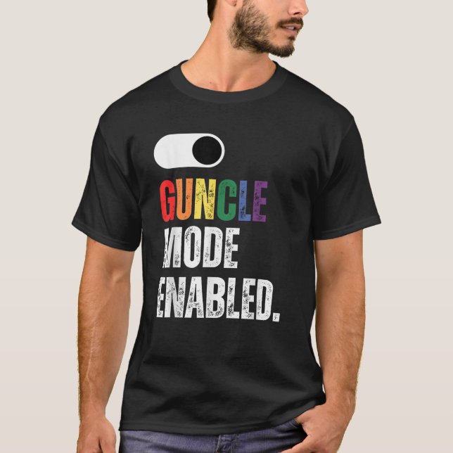 Gay uncle gamer guncle day LGBT novelty funny brot T-Shirt (Front)
