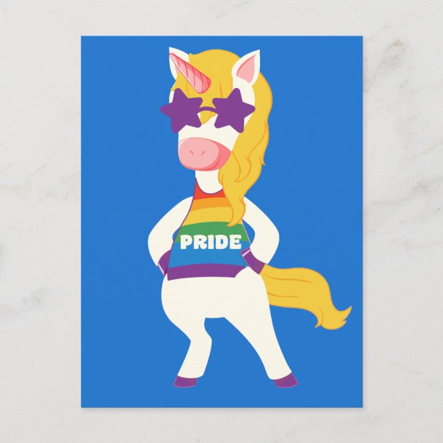 Gay Unicorn Postcard (Front)