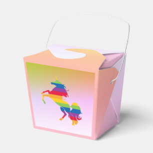 Gay Unicorn Stripes Favour Box