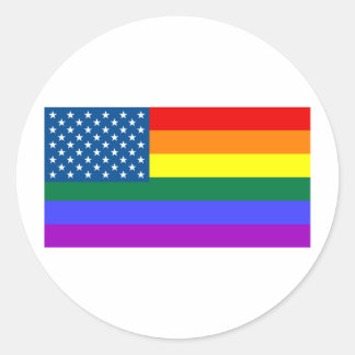Gay USA Classic Round Sticker