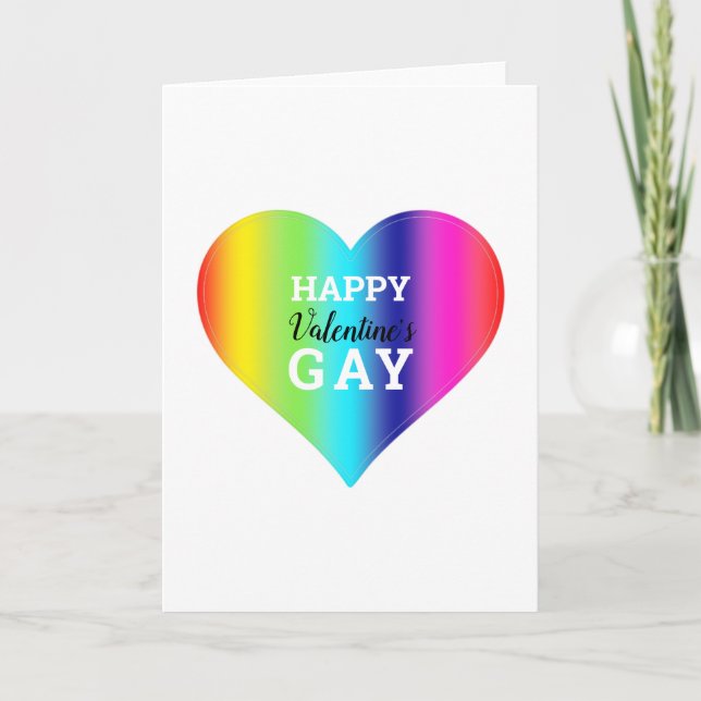 Gay Valentines Day Holiday Card (Front)