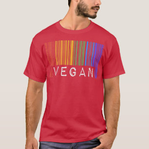 Gay Vegan Pride Flag Barcode Queer Rainbow LGBTQ T-Shirt
