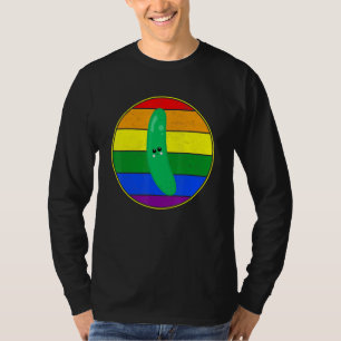 Gay Vegetable Cute Cucumber Lgbtq Pride Stuff Rain T-Shirt