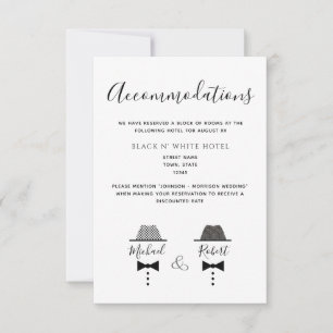 Gay Wedding Accommodation Card