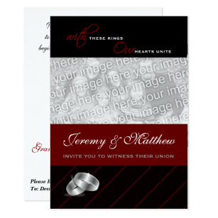 Black And Burgundy Wedding Invitations 9