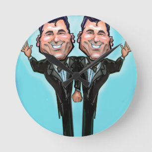 Gay Wedding Cake Dolls Round Clock