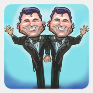 Gay Wedding Cake Dolls Square Sticker