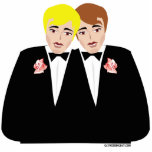 Gay Wedding Cake Topper Standing Photo Sculpture<br><div class="desc">Gay Wedding Cake Toppers for two grooms getting married. Unique gay groom cake toppers for their gay marriage and wedding reception celebration.</div>
