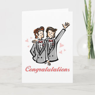 Gay Wedding Card (men) Customizable