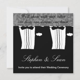 Gay Wedding Ceremony Invitation announcement