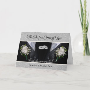 Gay Wedding Circle of Love Congratulations Card