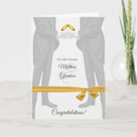 Gay Wedding Congratulations Two Grooms Vintage