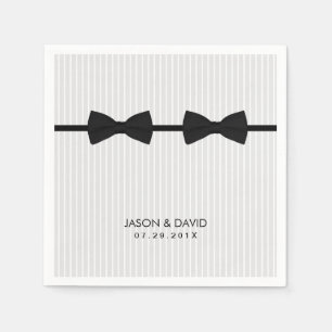 Gay Wedding Double Bow Ties Classic Napkin