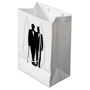 Gay Wedding Grooms Medium Gift Bag