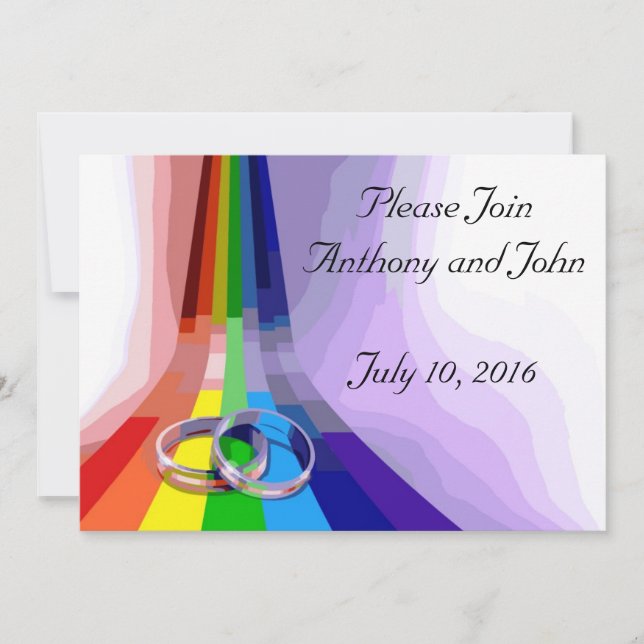 Gay Wedding Invitation (Front)