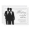 Gay Wedding Invitation Two Grooms Silhouettes