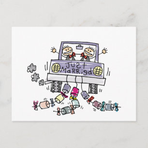 Gay Wedding Just Married Announcement Postcard