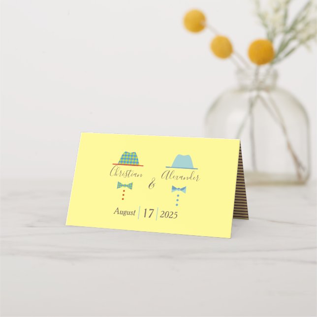Gay Wedding Place Card (Back)