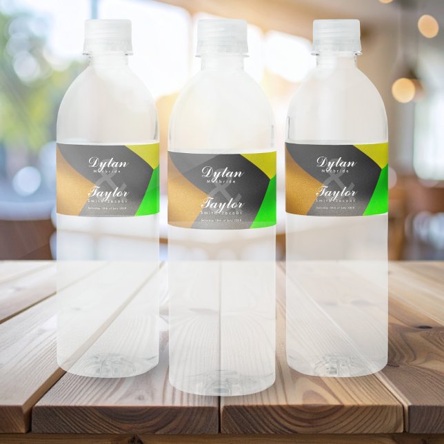 Gay Wedding Pride Flag Typography Water Label (Creator Uploaded)