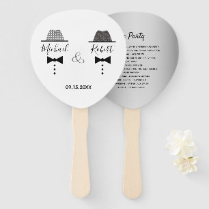 Gay Wedding Program Hand Fan