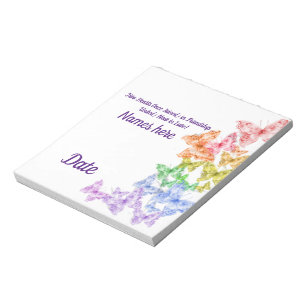 Gay Wedding Rainbow Butterflies Candy Bar Wrappers Notepad