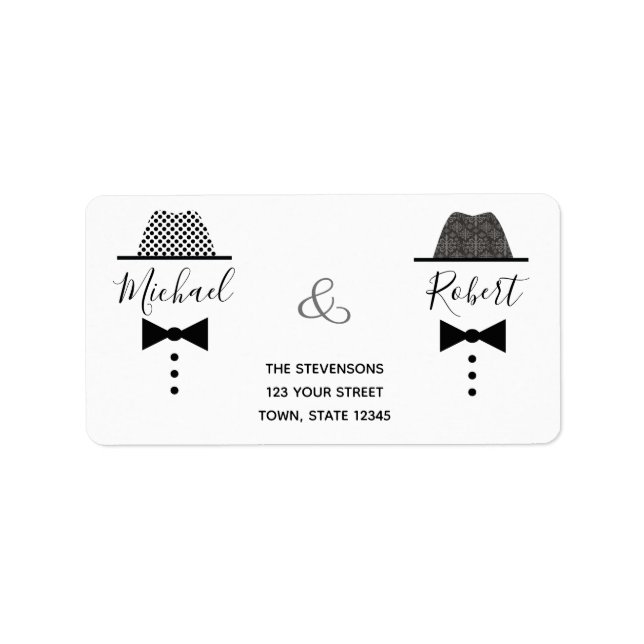 Gay Wedding Return Address Label (Front)