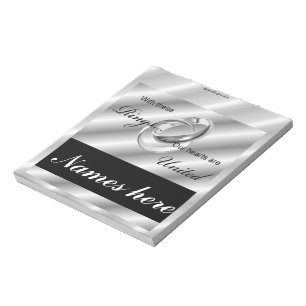 Gay Wedding Rings Candy Bar Wrapper Party Favour Notepad