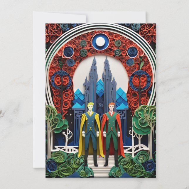 Gay Wedding RSVP Invitation (Front)