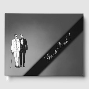 Gay Wedding Sultry Silver Guest Book
