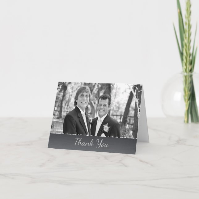 Gay wedding thank you note card (Front)