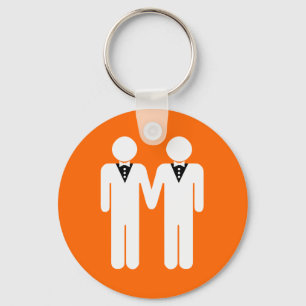 GAY WEDDING TOPPER KEY RING
