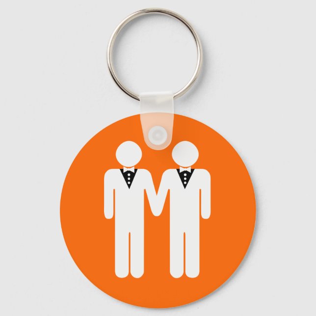 GAY WEDDING TOPPER KEY RING (Front)