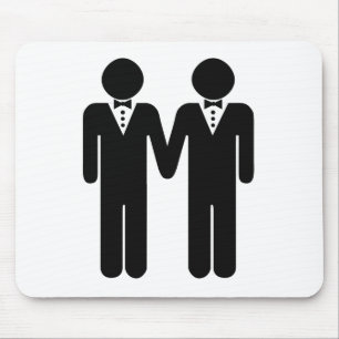 GAY WEDDING TOPPER MEN -.png Mouse Mat