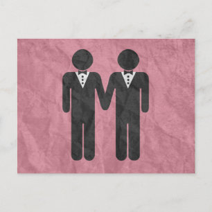 GAY WEDDING TOPPER MEN -.png Postcard