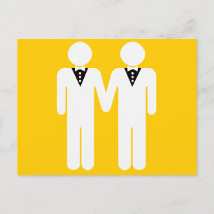 GAY WEDDING TOPPER POSTCARD
