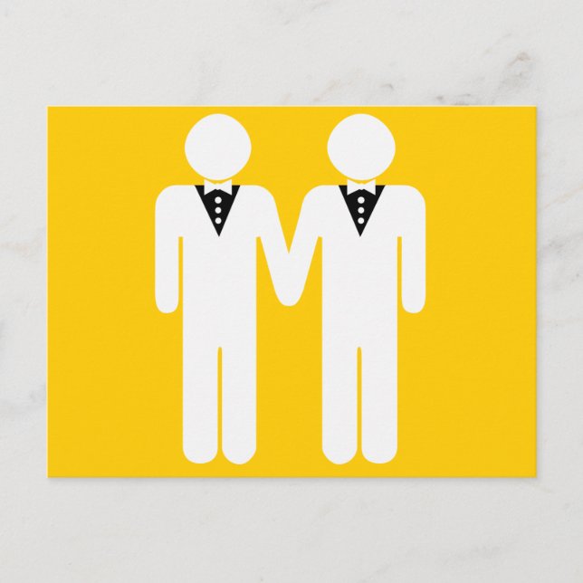 GAY WEDDING TOPPER POSTCARD (Front)