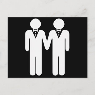 GAY WEDDING TOPPER POSTCARD