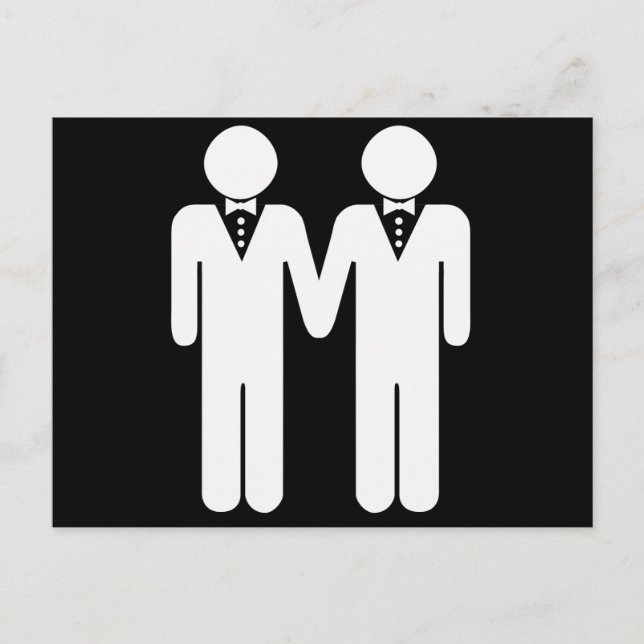 GAY WEDDING TOPPER POSTCARD (Front)