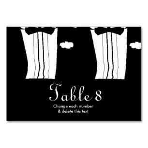 Gay Wedding Tuxedos Table Numbers
