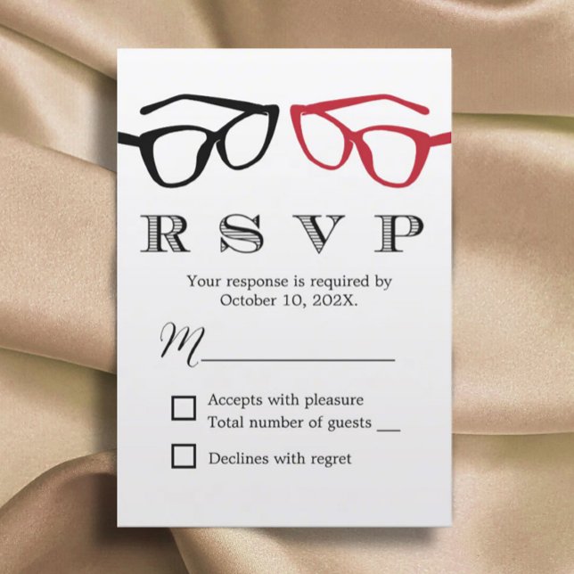 Gay Wedding Two Glasses Minimalist RSVP Card (Creator Uploaded)
